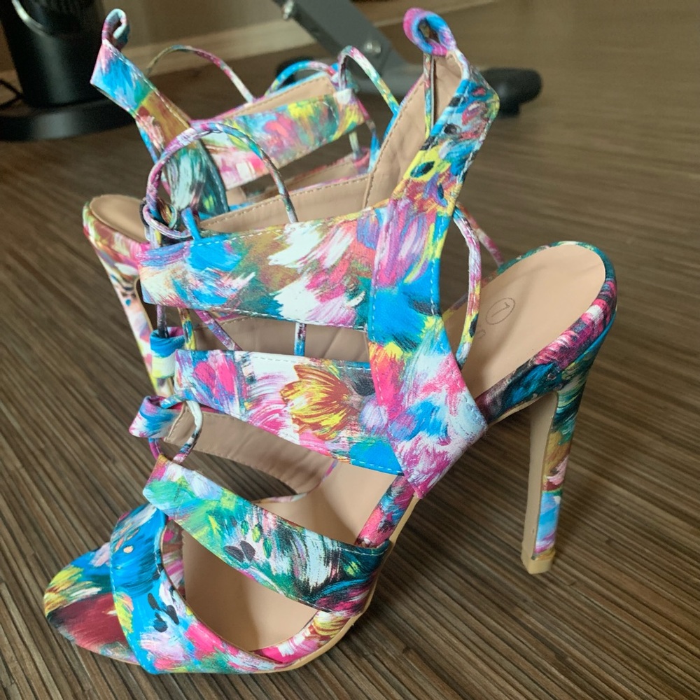 CLEARANCE- Steven Ella Multi Strap Heels